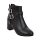thumbnail image 1 of NECHOLOGY Botas Mujer Zapatos Botines mujer Botas de tacón grueso para mujer de otoño e invierno, hebilla de cinturón, botas de mujer con cremallera lateral de tacón medio (Black, 7.50), 1 of 7