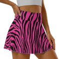 thumbnail image 3 of Uorisango Pink Zebra Print Golf Skorts for Woman Inner Shorts Women's Athletic Golf Skorts Skirts Relaxed for Workout Pickleball Running,Women's Mini Tennis Skirt, 3 of 7