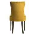 thumbnail image 4 of Dining Chairs Yellow and Espresso Tufted Back Side Chairs (Set of 2),Wooden Dining Chairs, 4 of 6