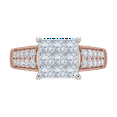 thumbnail image 3 of 1 1/2 Carat Pave Set Diamond Engagement Ring Band in 14K Rose Gold (Ring Size 10), 3 of 5