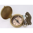 thumbnail image 4 of Rii Brand Brass Golden Color Engraved Compass with Leather Case Gift for Son, 4 of 6