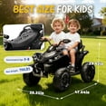 thumbnail image 2 of Track Seven 24V Kids Ride-On ATV, 200W Four Wheeler Quad Electric Car with Remote Control, Bluetooth, LED Light, Shock Absorber, Kids Electric ATV for Boys Girls Aged 3+, Black, 2 of 7