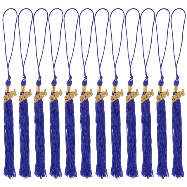 12 borlas de graduación, borlas para birrete de graduación, decoraciones para sombrero de graduación, borlas DIY