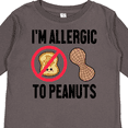 thumbnail image 4 of Inktastic Im Allergic to Peanuts Food Allergy Awareness Boys or Girls Long Sleeve Toddler T-Shirt, 4 of 5