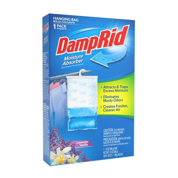 DampRid Absorbeur d'Humidité Suspendu à la Vanille Lavan pour un Air Plus Frais et Plus Propre dans les Placards, Pack de 6