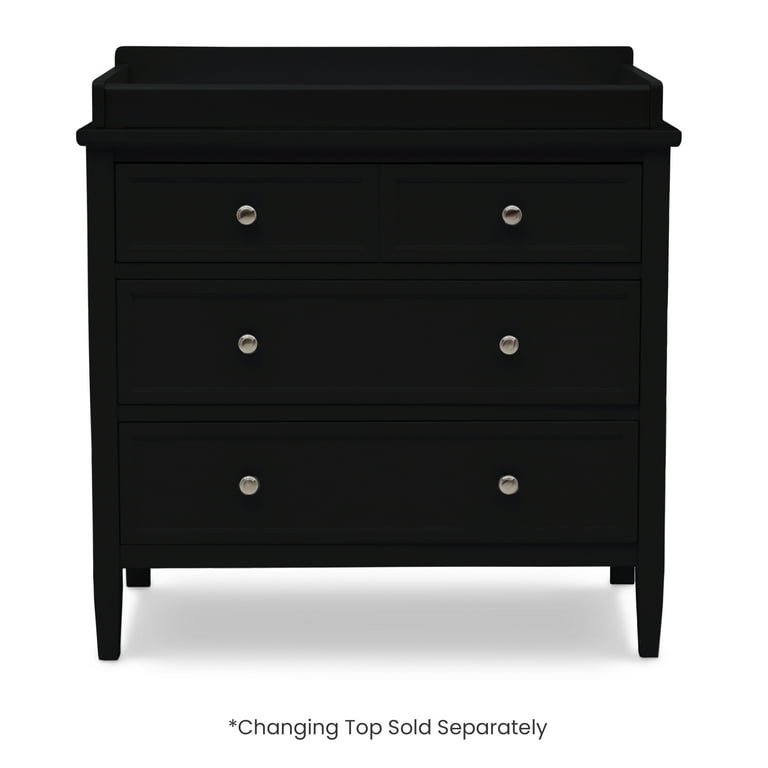 Delta Children Epic 3 Drawer Dresser with Interlocking Drawers Greenguard Gold Certified Black Walmart