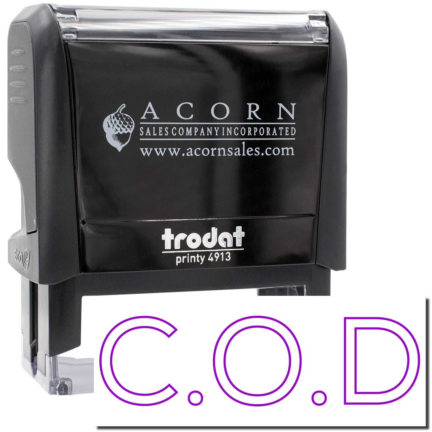 Large Self-Inking COD Outline Stamp, Trodat Printy 4913, Press and Print  Stamping, Impression Size 7/8" x 2-1/4", Up to 10,000 Impressions - Yellow  Ink - Walmart.com