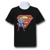 Superman Stance and Symbol Kids T-Shirt-Small (7-8)