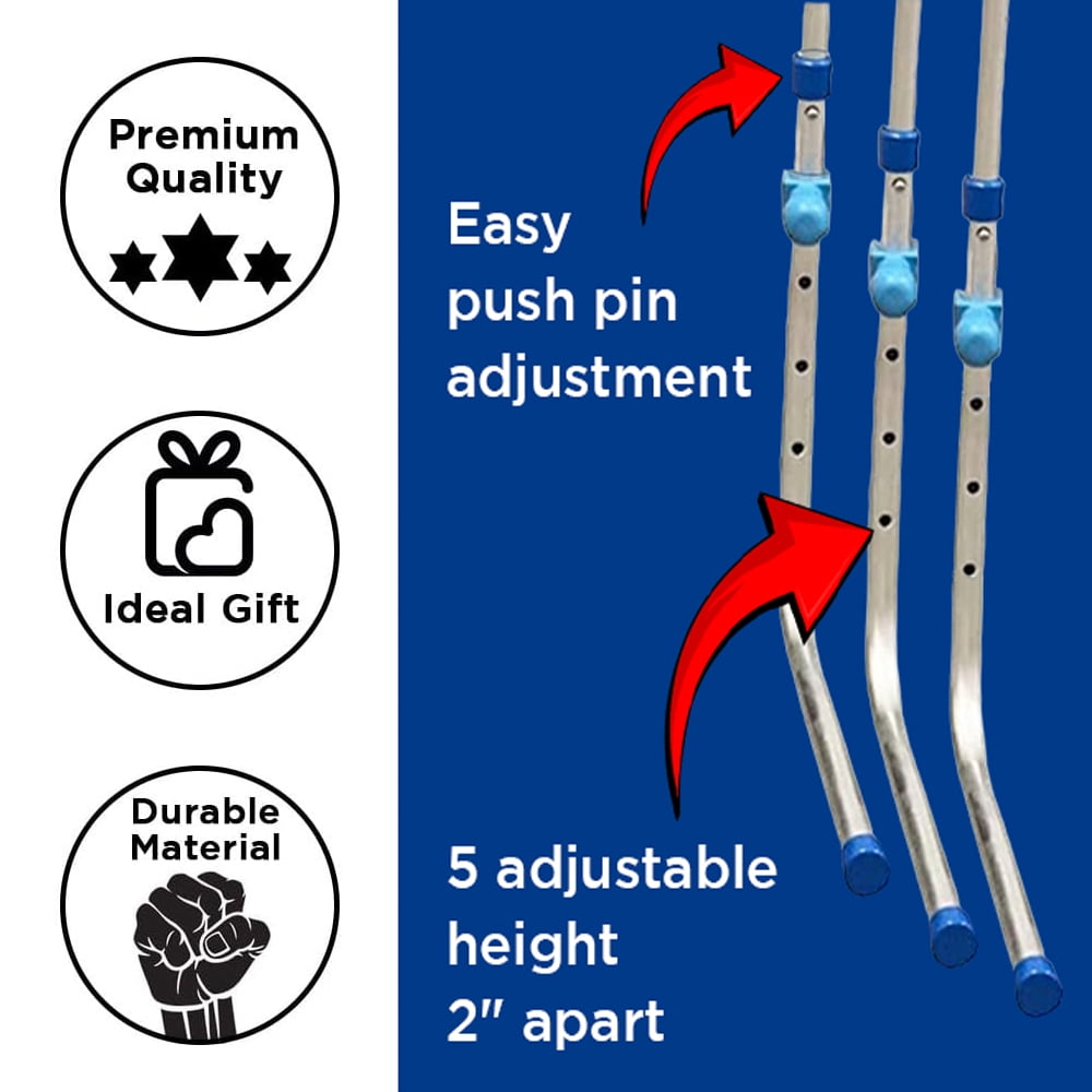 AMBER Track and Field Self Return Aluminum Hurdle Midi Adjustable from 23" to 34" (Set of 3)