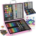 thumbnail image 2 of IZZONI 88-Piece Deluxe Drawing Kit with Oil Pastels, Colored Pencils, Markers, Watercolor Cakes & Brush, 2 of 7
