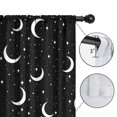thumbnail image 4 of Blackout Kids Curtains,Black Moon Star Pattern Childrens Insulated Curtains Set Of 2,Bedroom Essentials,Toddler Room Decor 42x84in(106x213cm), 4 of 5