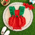 thumbnail image 2 of Zanarzt Preemie Baby Clothes Newborn Infant Baby Girl Clothes Rompers Summer Jumpsuits Sleeveless Romper Headband Infant Baby Clothes Girl 6-9 Months,Red, 2 of 9