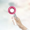 thumbnail image 6 of IDOLCO USB Rechargebale Handheld Fan, 1200 mAh Bladeless Mini Portable Fan with Base [White/Pink], 6 of 6