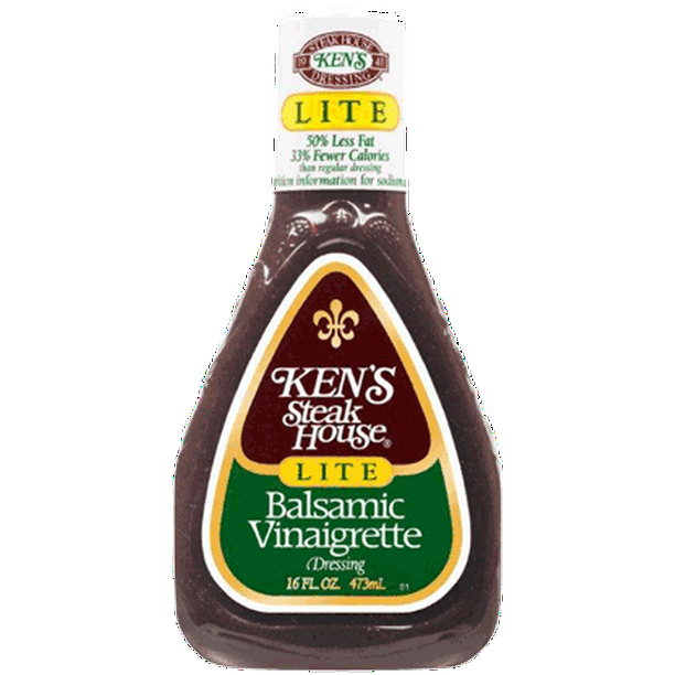 Ken's Steakhouse Lite Vinaigrette, Balsamic, 24 Fl Oz