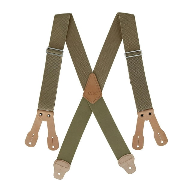 CTM® Non-Elasticized Button End Work Suspenders (Men's Big & Tall)