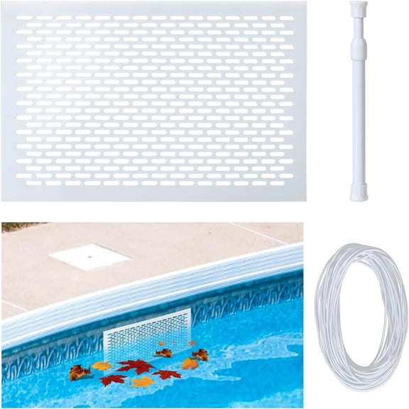 Skimmer Guard for Inground Pool to Keep Objects Out of Skimmer with Ultra Fine Mesh, Inground Pool Skimmer Cover Plate Leaf Guard, Easy to Install
