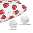 thumbnail image 3 of Yiaed Hand Drawn Strawberry Print Brushed Microfiber Envelope Pillowcases, Standard,Envelope Closure Pillow Cases(No pillow core)-20"x30", 3 of 6