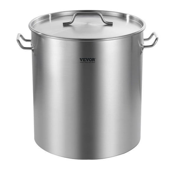 STAWAY 64QT Stockpot - Heavy Duty Stainless Steel Cooking Pot with Strainer Basket & Lid - Ideal for Steaming, Frying, Boiling Soups & Stewing - Rust & Corrosion Resistant for Home & Restaurant Use