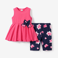 thumbnail image 1 of PatPat Sweet Girls 2pcs Plants and Floral Polyester/Cotton Set, 1 of 5