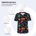 thumbnail image 3 of Rateoe Animals Under Water Pattern Men’s Baseball Short Sleeve Polo Shirt, Midweight Men's Shirt Golf Shirt Polo Shirts Quick Dry Short-X-Large, 3 of 7