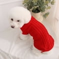 thumbnail image 2 of TELOLY Dog Clothes,Resists Cold Wind Soft and Elastic Dog Sweaters,Classic Solid Color Design Autumn and Winter Essential Dog Sweatshirt,Red,Xl, 2 of 4