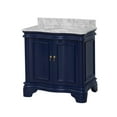 thumbnail image 6 of Katherine 36" Bathroom Vanity with Royal Blue Cabinet and Carrara Marble Top, 6 of 6