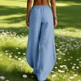 thumbnail image 6 of Sentmoon Lounge Pants Women Solid Color High Elastic Waist Lightweight Pants Women Oversized Relaxed Fit Wide Leg Streetwear Summer Work Pants Women Beach Items for Everyday Casual Wear, 6 of 10