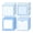 Blue, variant on VKLU 4 Pcs Aesthetic Bow Sticky Notes, Gingham Pattern Memo Pads with Grid & Checklist, Self-Stick To-Do Lists, Pastel Blue