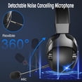 thumbnail image 7 of Andoe Wireless Gaming Headset for PS5/PS4/PC/Xbox, Surround Sound Gaming Headphones with Noise-Cancelling Microphone, 3.5mm Wired Jack (Black), 7 of 7