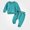 Blue, variant on DJDLJWCJ Girls 2 Piece Outfit Set Long Sleeve Crewneck Sweatshirt and Elastic Waist Jogger Pants Set Beige Size 2T