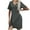 Brown, variant on ZVNAΖH Women's Summer Short Sleeve Casual Dresses V-neck Solid Color Tshirt Dress Soft Comfty Lounge Home Sleep Dress