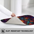 thumbnail image 2 of 1pc Abstract Mandala Absorbent Non-Slip Bathroom Thickened Flannel Rug Decor,Soft,Quick Drying,Suitable For Indoor/outdoor Use,Bathrooms,Bedrooms,Kitchens,Terrace,Laundry Rooms,16"x24", 2 of 7