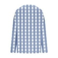 thumbnail image 4 of CHGBMOK Women V Neck Shirts 3/4 Sleeve Loose Summer Tops Tunic Checkered Casual T-Shirt, 4 of 5