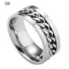 Mnycxen Men'S Titanium Steel Chain Rotation Ring Cross Border Jewelry Ring