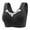 Black, variant on Women's Comfortable Transparent Shoulder Strap Cordless Backless Bra with Convertible Straps, Size 44