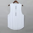 thumbnail image 5 of Lovzfmll Men's Sleeveless Dry Fitness Tank Top, Loose Running Basketball Training Tee for Summer Workout White, XL, 5 of 7
