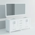 thumbnail image 3 of White 72 In. Double Bath Vanity With Quartz - 70 Mirror Included , Spacious Storage Surface, Stain-, Generous, 3 of 7