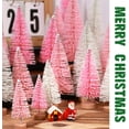 thumbnail image 6 of Ayieyill 30Pcs Mini Christmas Trees Artificial Bottle Brush Trees with Wooden Base Christmas Decorations, 6 of 9