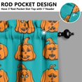 thumbnail image 5 of Halloween Trick or Treat Curtains - Cute Ghost Pumpkin Illustration Kitchen Tier Set Semi-Sheer, 5 of 6