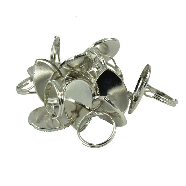 Base de de 10pcs / Lot con Bisel en en apariencia de Lágrima de 25x18 Mm para Fabricación de Joyas Plata Salvador Dali ajustes del bisel del anillo