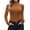 Light Brown, variant on Ekouaer Women Turtleneck Shirt Long Sleeve Layer Tops Basic Ribbed Tees Soft Stretch Thermal Undershirts Lightweight Blouse Black M Black M