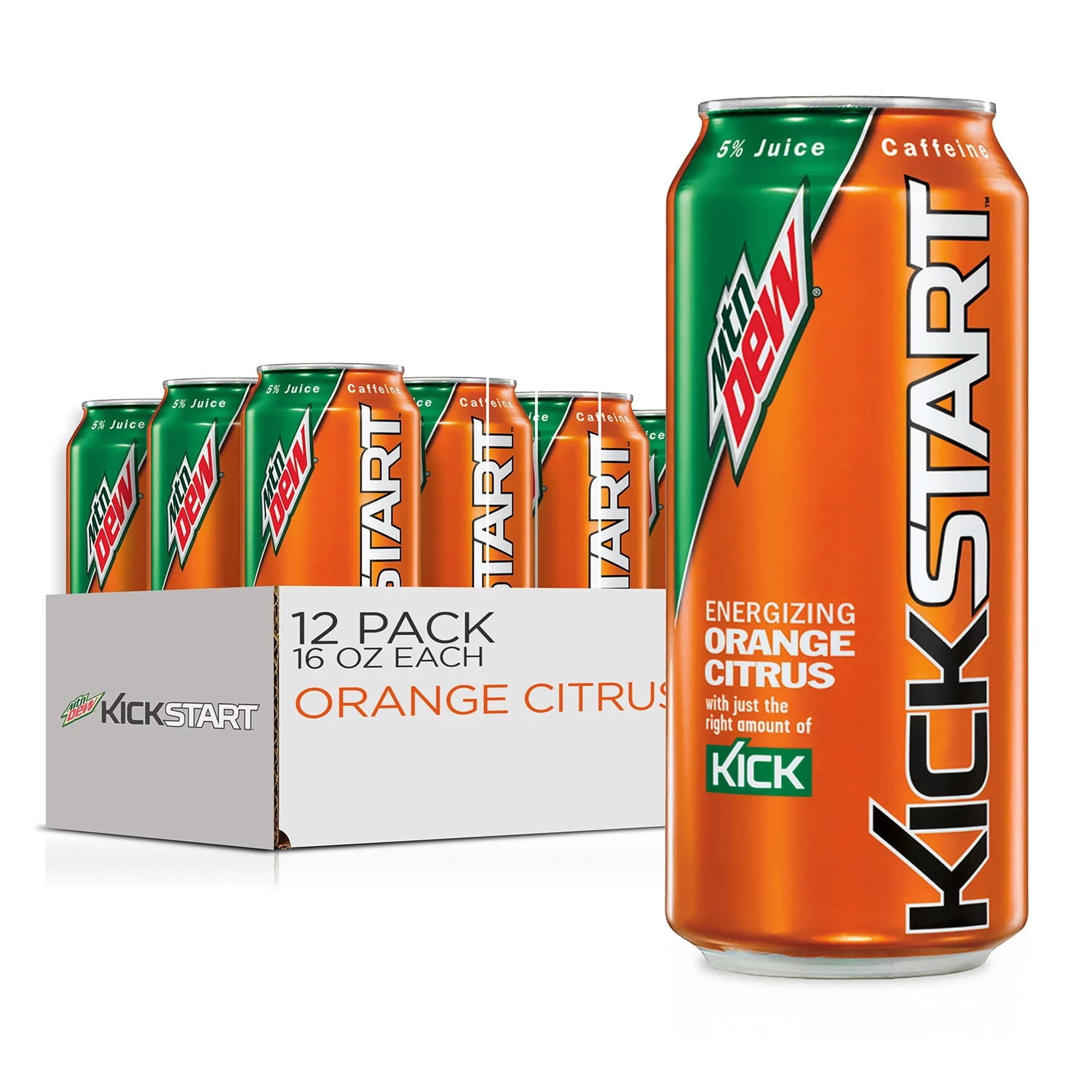 Mountain Dew Kickstart Orange Citrus Flavored Sparkling Juice 16 fl. oz