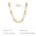 thumbnail image 3 of Up to 65% Off Retro Street Paijing Lattice Personality Creative Small Design Metal Necklace Necklace Rings Earring Jewelry on Clearance, 3 of 4