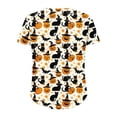thumbnail image 4 of Ichuanyi Womens Plus Size Halloween Graphic Tees Short Sleeve Holiday T Shirts Crewneck Print Tops, 4 of 5
