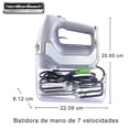 thumbnail image 2 of Batidora de Mano Profesional Hamilton Beach 7 Velocidades y Función QuickBurst con Batidor y Ganchos para Masa Gris, 2 of 9