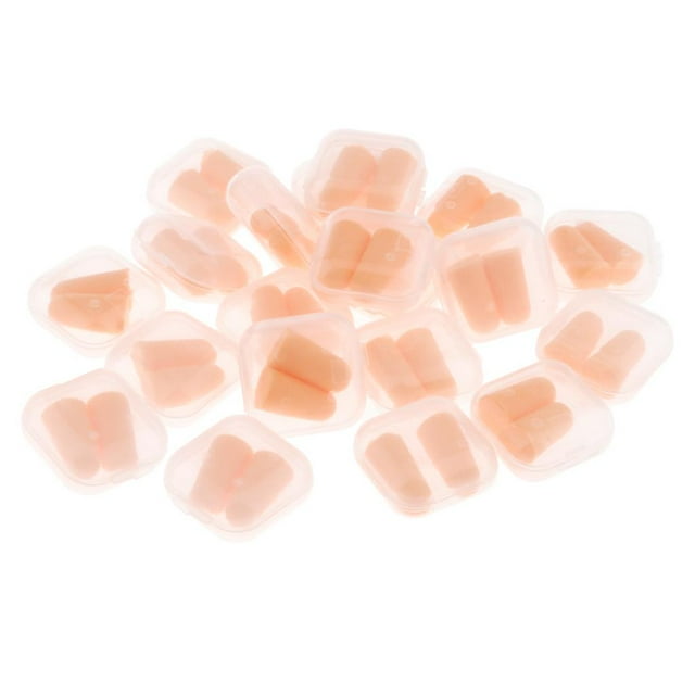 20 pares de Tapones para los oídos de espuma desechables Sunnimix Reducción de ruido naranja