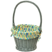 Grey Easter Basket with Cloth Insert