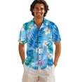 thumbnail image 3 of KUIFORTI Plumeria Mens Casual Shirts Hawaii Dress with Soft Fabric Matching Hawaiian Outfits for Couples Soft and Comfortable Lightweight for Summer Vacation Trip, 3 of 7