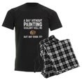 thumbnail image 6 of CafePress - Risk It Painting Pajamas - Men's Dark Loose Fit Cotton Pajama Set, 6 of 7