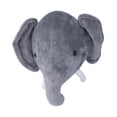 thumbnail image 3 of Decoración De Pared Rellena De Felpa, Pelusa De Cristal Suave Para Decoración De Pared Con Relleno De Animales Para Adorno De Pared ANGGREK Elefante gris, 3 of 8